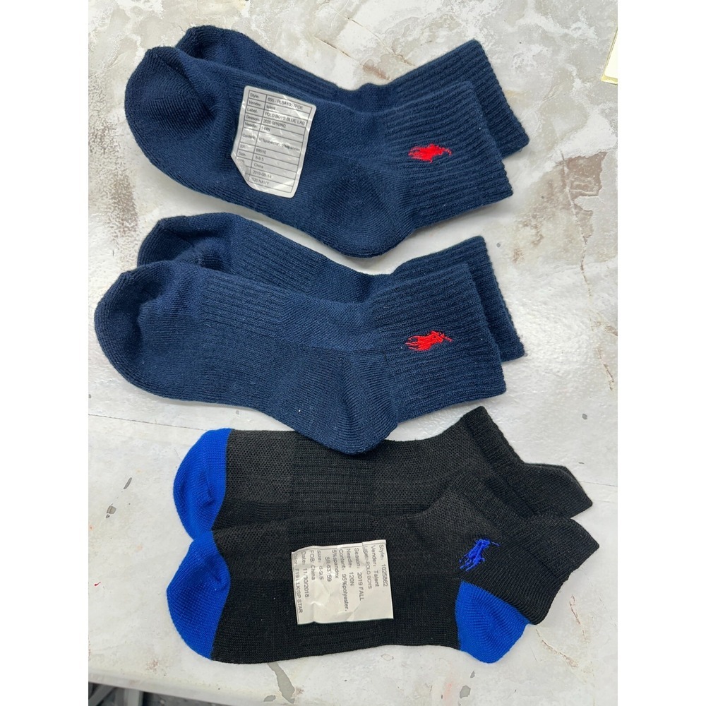 Polo Ralph Lauren -Sport Ankle Cut Socks Size 8-9.5 -New without‎ tags-3 Pair